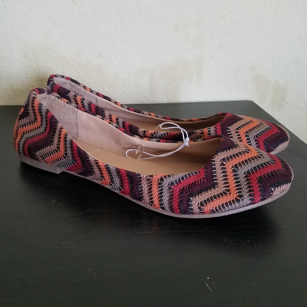 Chevron Ballet Flats